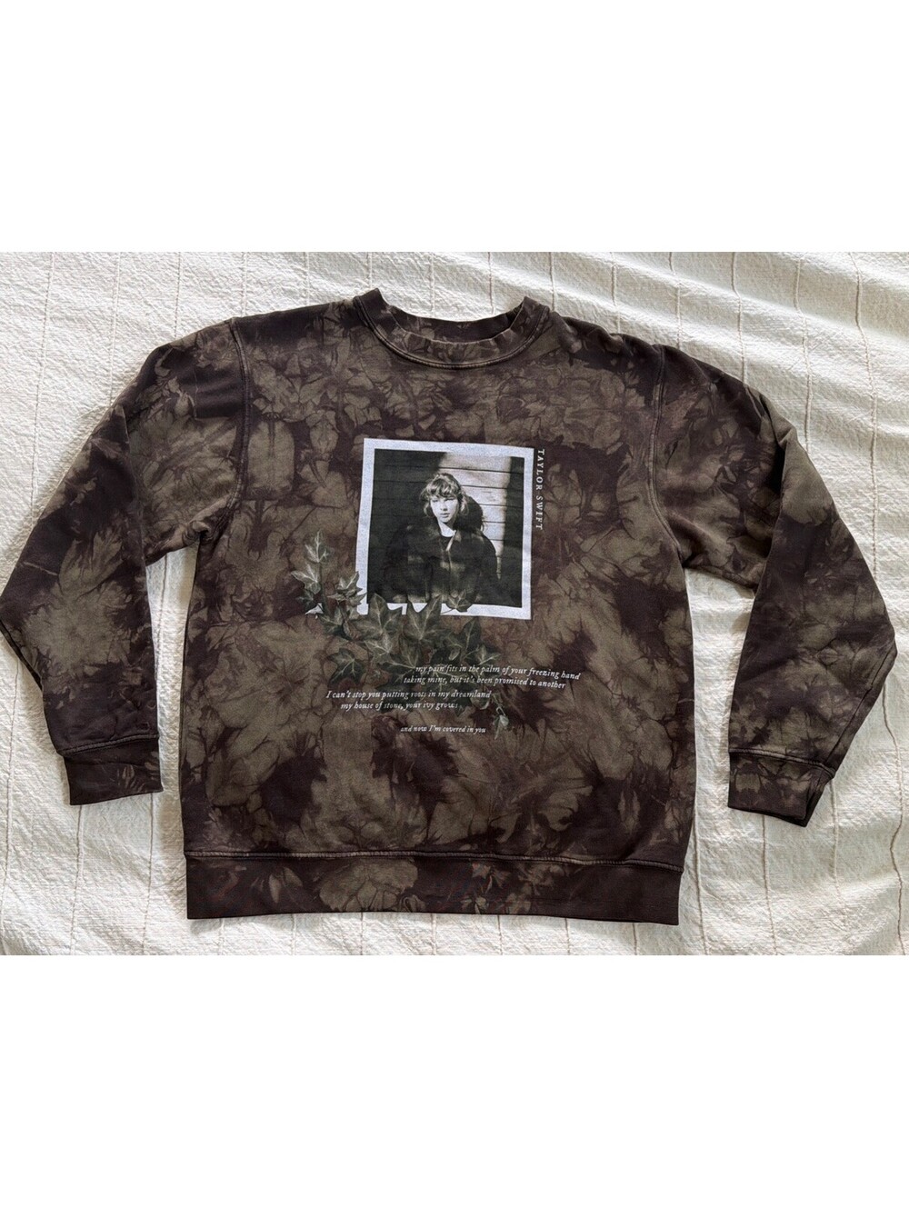 Taylor Swift 2020 Your Ivy Grows Acid Wash Evermore Crewneck Sweatshirt Medium